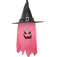 Enfeite Halloween Fantasma com Led 80 cm - Rosa Pink