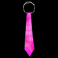 Gravata Holográfica com 12 - Rosa Pink